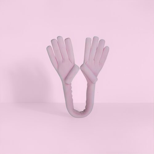 粉色手掌百变u型枕